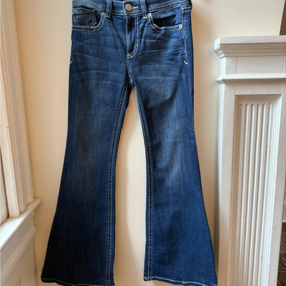 Express Dark Blue Flare Jeans